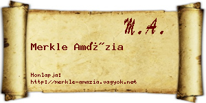 Merkle Amázia névjegykártya
